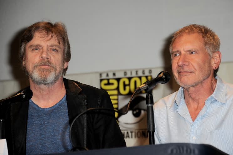 Mark Hamill's Harrison Ford impression is pretty good. (Photo: Albert L. Ortega/Getty Images)