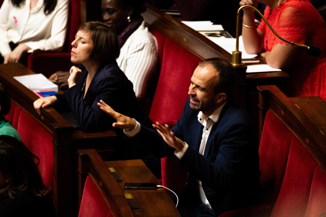 Manuel Bompard, coordinateur de la France insoumise, photographié à l’Assemblée nationale le 3 mars (illustration).