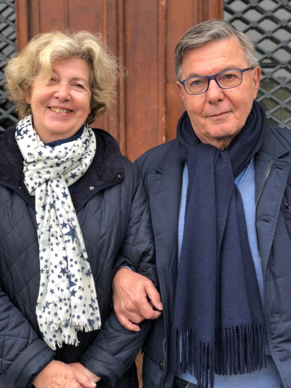 Michelle and Claude Massiani, who have lived around the corner from the Notre Dame cathedral for 45 years.