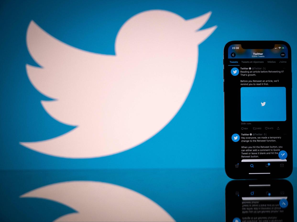 <p>The Twitter outage follows an hours-long outage in the early hours of Saturday morning</p> (AFP via Getty Images)