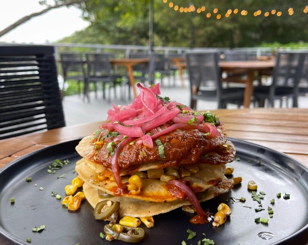 Corn lasagna is on the menu at A'Lu Mexican restaurant in Boynton Beach.