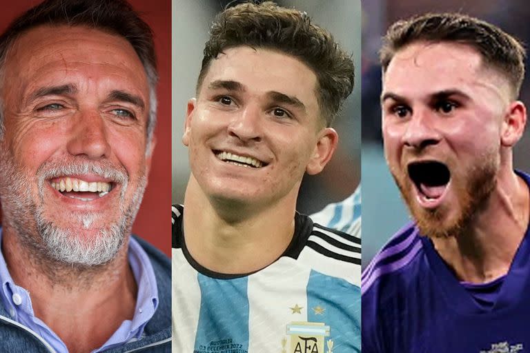 Gabriel Batistuta, Julián Álvarez y Alexis Mac Allister compartieron el día libre de la selección argentina