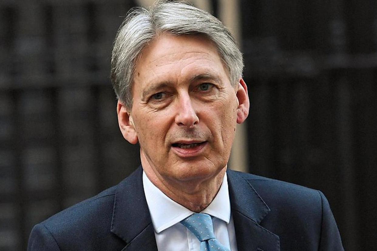 Brave face: Chancellor Philip Hammond said the focus needed to be on restoring productivity growth to boost wages: PA Wire