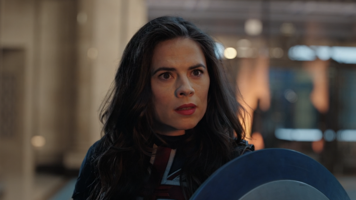  Hayley Atwell as Captain Carter in Doctor Strange 2. 