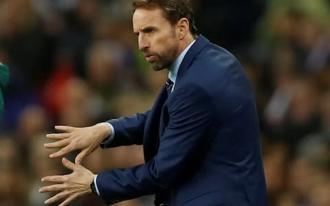 southgate using his mind power - Credit: REUTERS