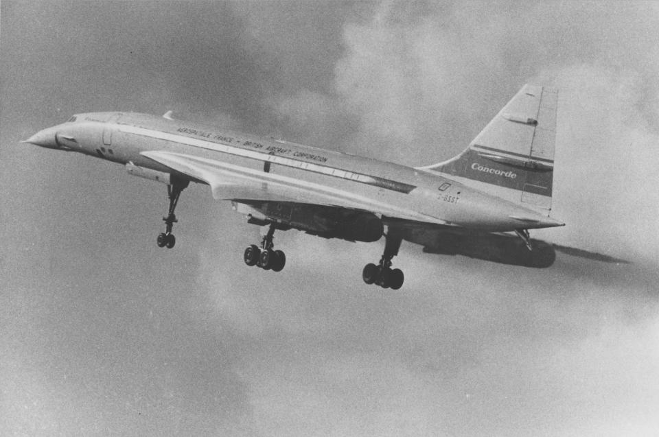 The Concorde on its maiden flight