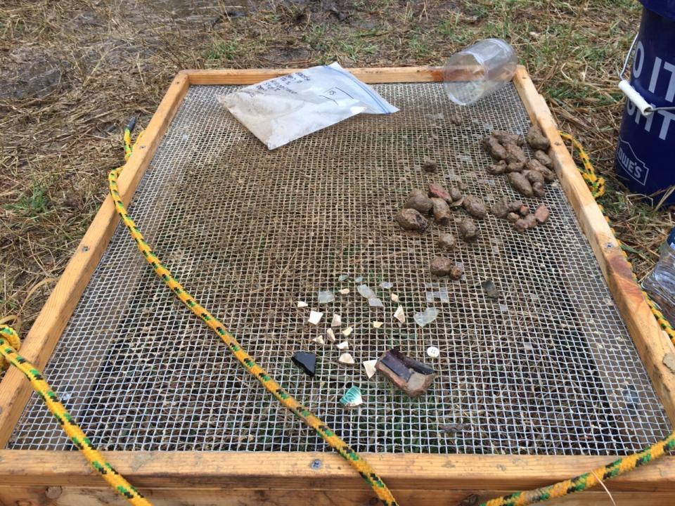Items found at an archaeological site near Church Creek, Maryland, are displayed on March 25. State officials say the site is the former home of Harriet Tubman's father, Benjamin Ross. (Photo: Maryland Department of Transportation via Associated Press)