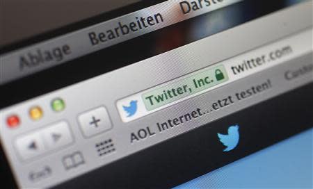 A file illustration picture shows the search tab for Twitter on a computer screen in Frankfurt, October 21, 2013. REUTERS/Kai Pfaffenbach/Files