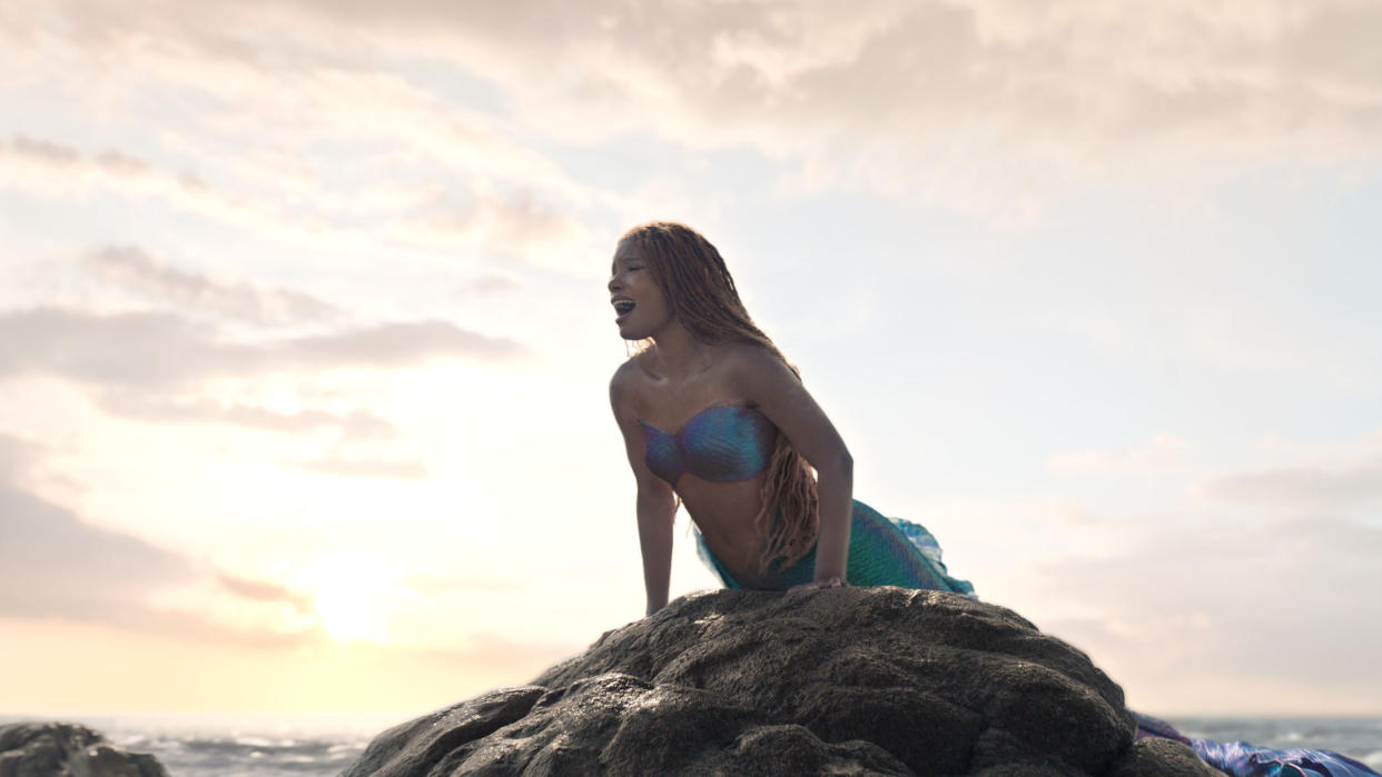  Ariel sings while laying on a rock in The Little Mermaid 