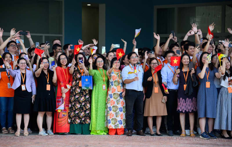 German President Frank-Walter Steinmeier visits the Vietnamese-German University. President Steinmeier and his wife visit Vietnam and Thailand on a four-day trip to Southeast Asia. Bernd von Jutrczenka/dpa