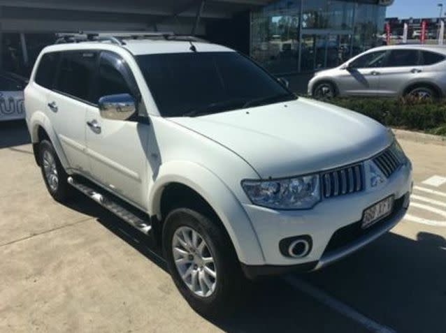 Police in NSW and Queensland are seeking this Mitsubishi Challenger with the Queensland registration 388-XFV. Source: NSW Police