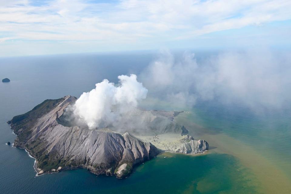 The White Island volcano erupts in New Zealand on Dec. 9. The island is frequented by tourists, and a number of people were missing after the blast.