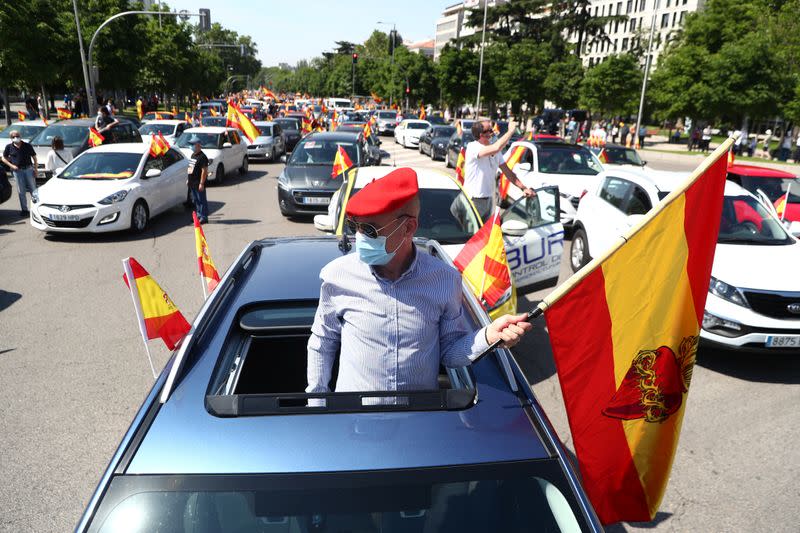 Protest against the government's handling of the coronavirus disease (COVID-19) pandemic in Madrid