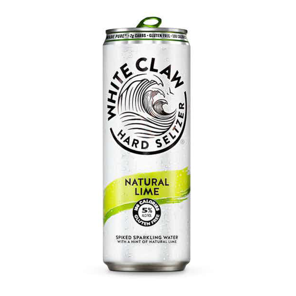 32) White Claw Natural Lime Hard Seltzer