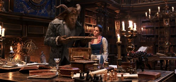 A still from the Beauty and the Beast live-action film