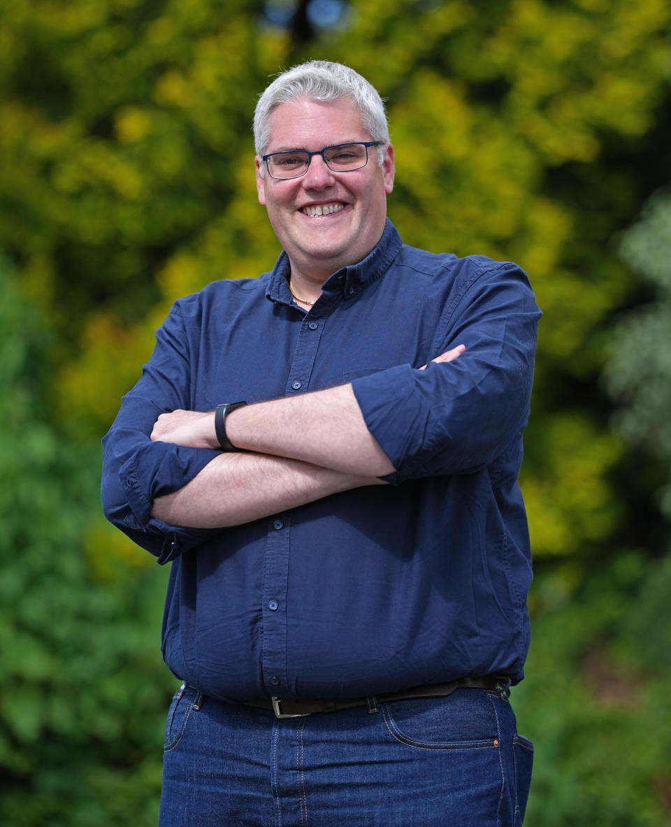 DUP Leader Gavin Robinson pictured in the East Belfast constituency (Niall Carson/PA)