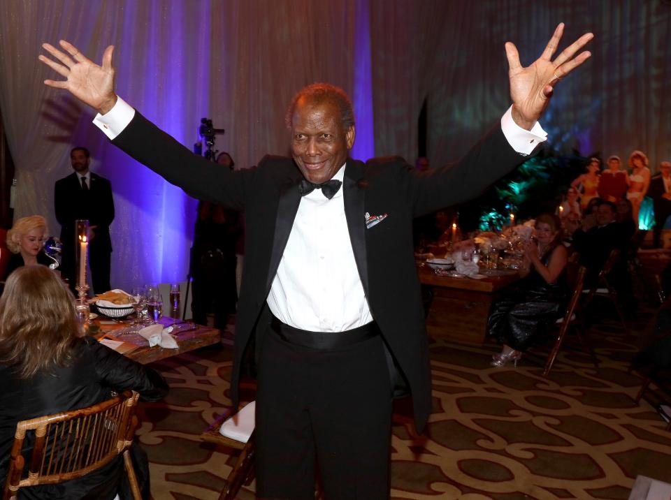 Actor Sidney Poitier attends the Brigitte and Bobby Sherman Children's Foundation's 6th annual Christmas Gala and Fundraiser at Montage Beverly Hills on Dec. 19, 2015 in Beverly Hills, California.