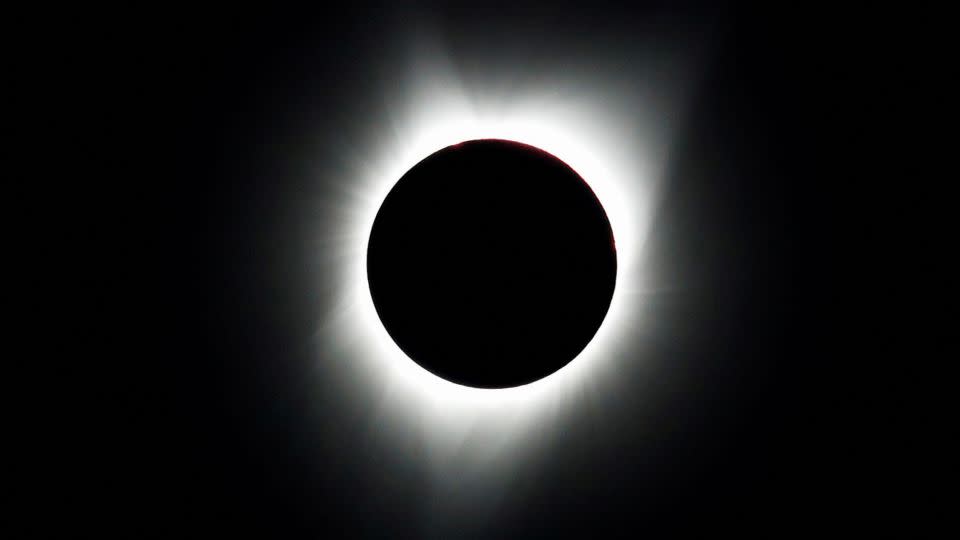 The 2017 total solar eclipse is seen over Mitchell, Oregon. - Adrees Latif/Reuters