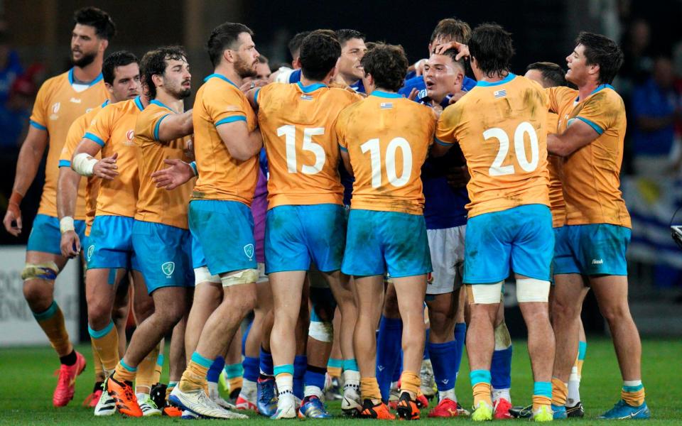 Ivan Nemer - Scuffle breaks out after Italy survive Rugby World Cup scare against Uruguay