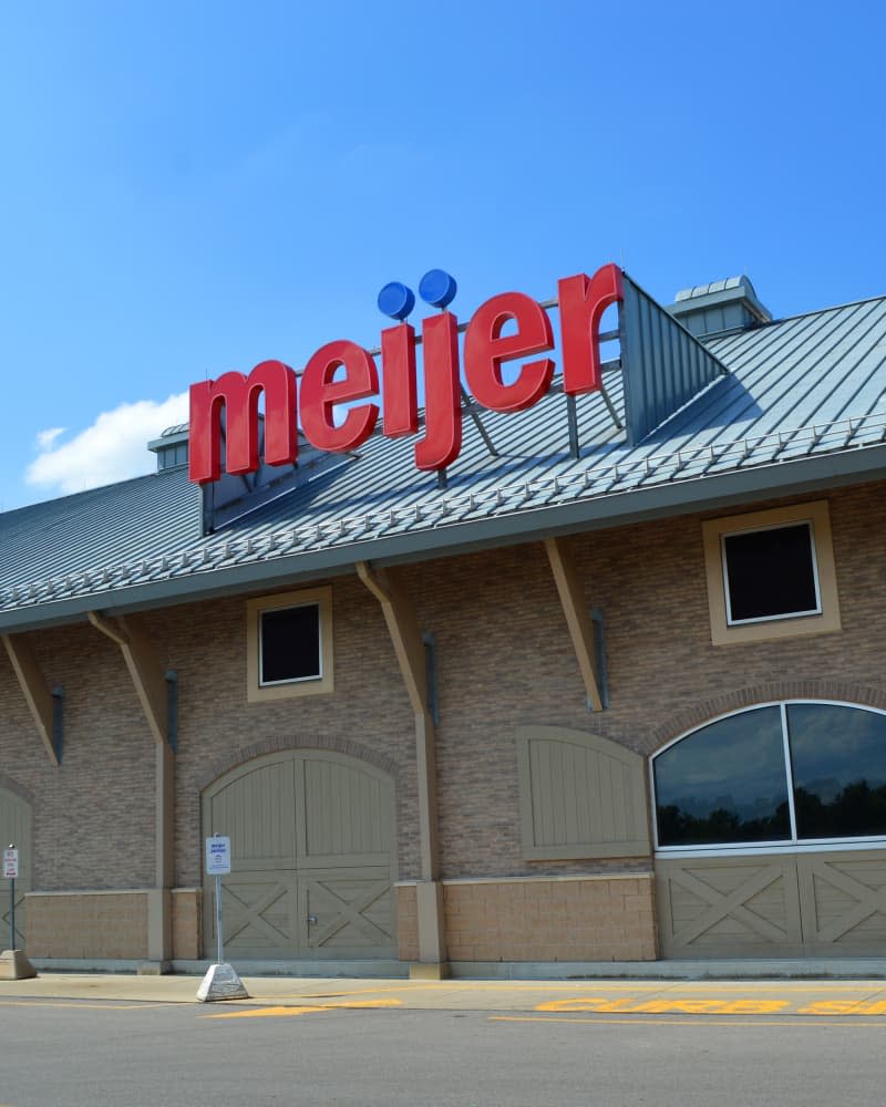Columbus,Ohio-USA July 14,2019: Meijer Inc. is an American supercenter chain throughout the Midwest, with its corporate headquarters in Walker, Michigan.