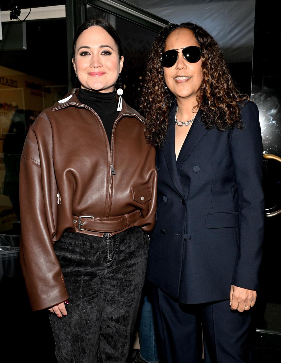 Lily Gladstone with Gina Prince-Bythewood on April 13, 2024, in Los Angeles, California.