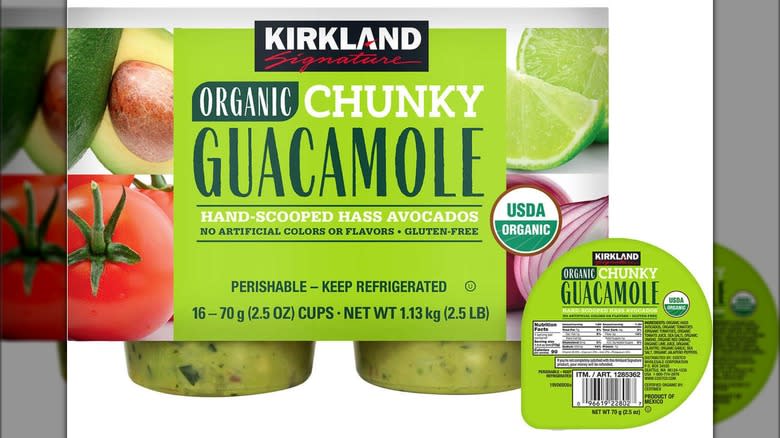 Costco Kirkland organic chunky guacamole