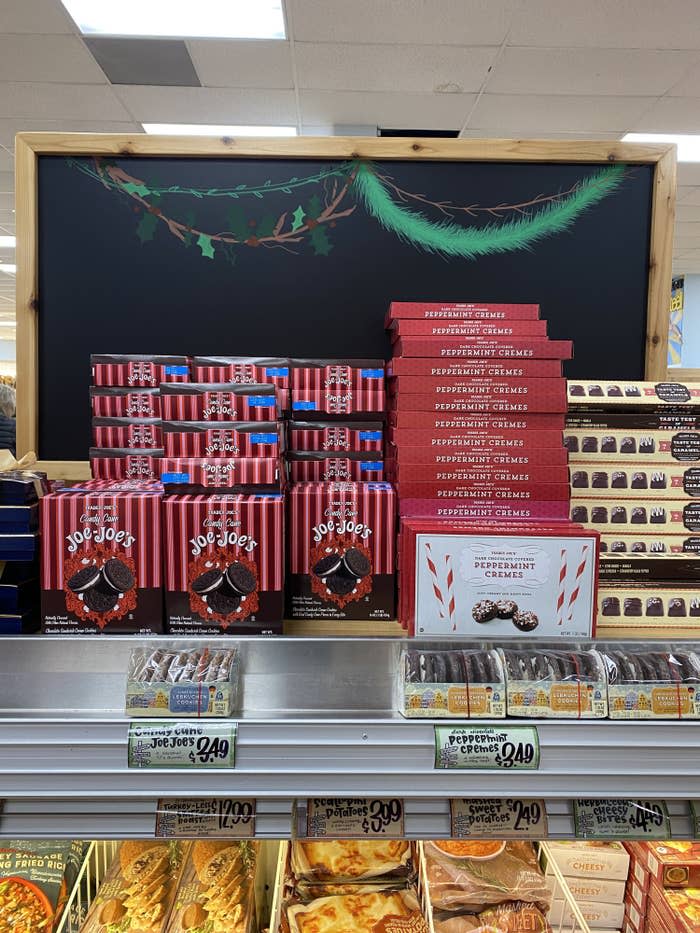 A holiday display at Trader Joe's