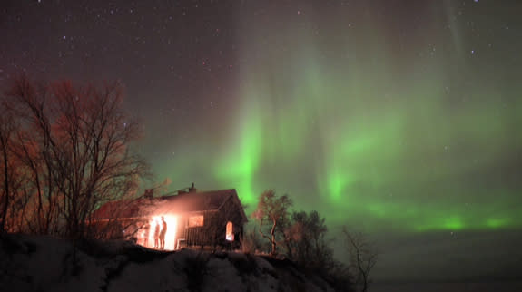 This view of the aurora borealis over Sweden was captured by astrophotographer Chad Blakley.