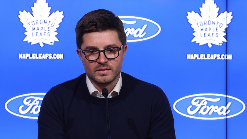 It's been whirlwind of a week for Kyle Dubas and the Maple Leafs. (Getty)