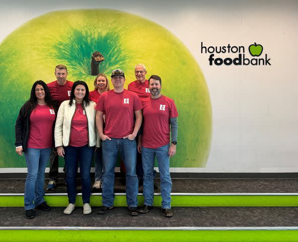 <p>Hilcorp</p> Hilcorp Energy Company team members volunteer at the Houston Food Bank.