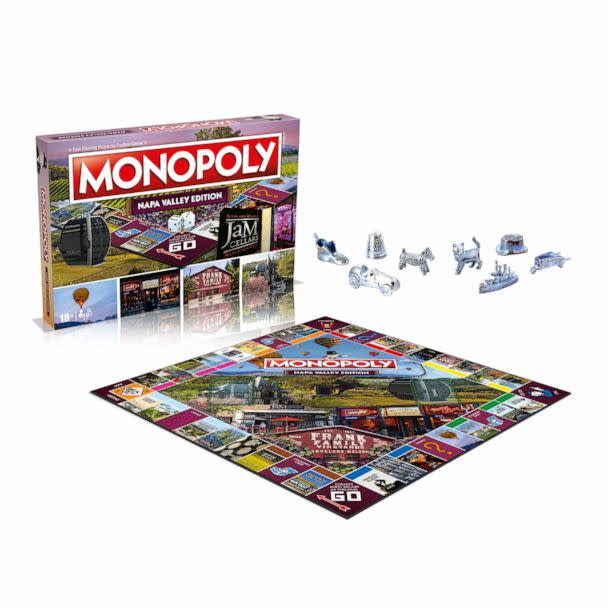 PHOTO: The new Monopoly Napa Valley Edition board game and pieces. (Hasbro, Top Trumps USA)