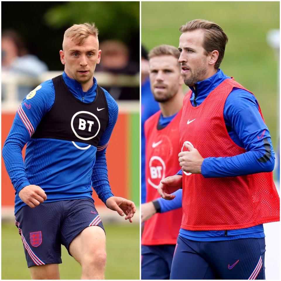 Jarrod Bowen and Harry Kane (Nick Potts/Mike Egerton/PA)