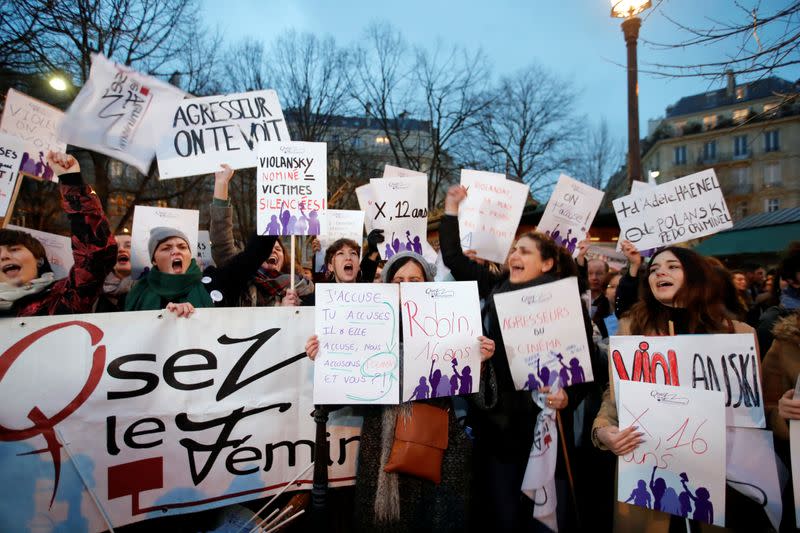 Feminist groups call for anti-Polanski protest before Cesar awards ceremony in Paris