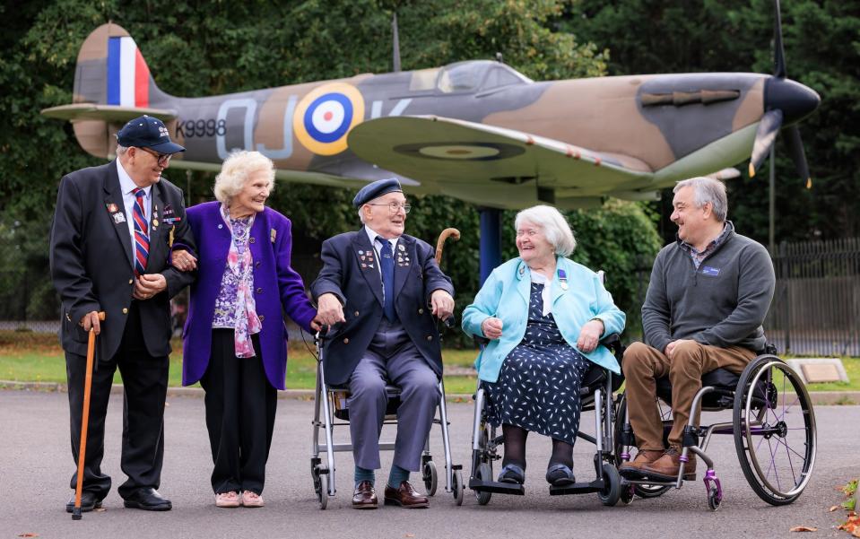 Piper, second from left, commemorating the Battle of Britain with other RAF veterans in 2023