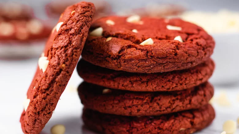 Red velvet white chocolate cookies