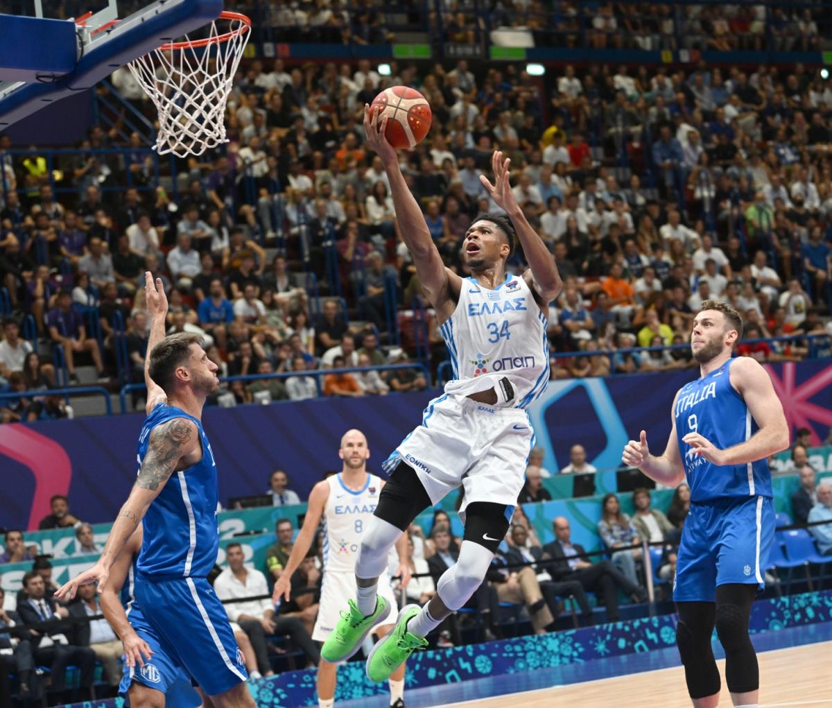 Antetokounmpo’s Greece suffers against Italy and Ukraine maintains the lead