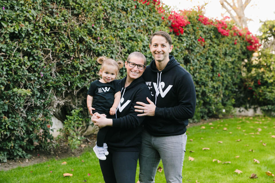 Some days, Elissa Kalver feels so rundown from cancer treatments that it can be hard to parent 2-year-old Ellie. But husband Eric helps, and Kalver found that with good scheduling she is present for the important moments of Ellie's life. (Courtesy Billye Donya Photography)