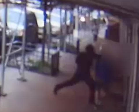 Security footage of Moranis being attacked in NYC in October 2020. SplashNews.com