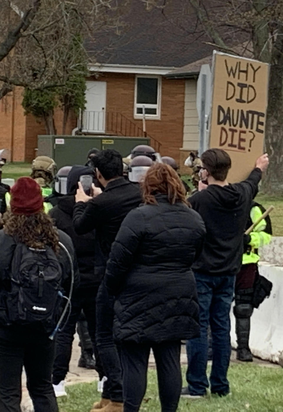 Protestors in Brooklyn Center, Minn. on April 12.<span class="copyright">Janell Ross</span>