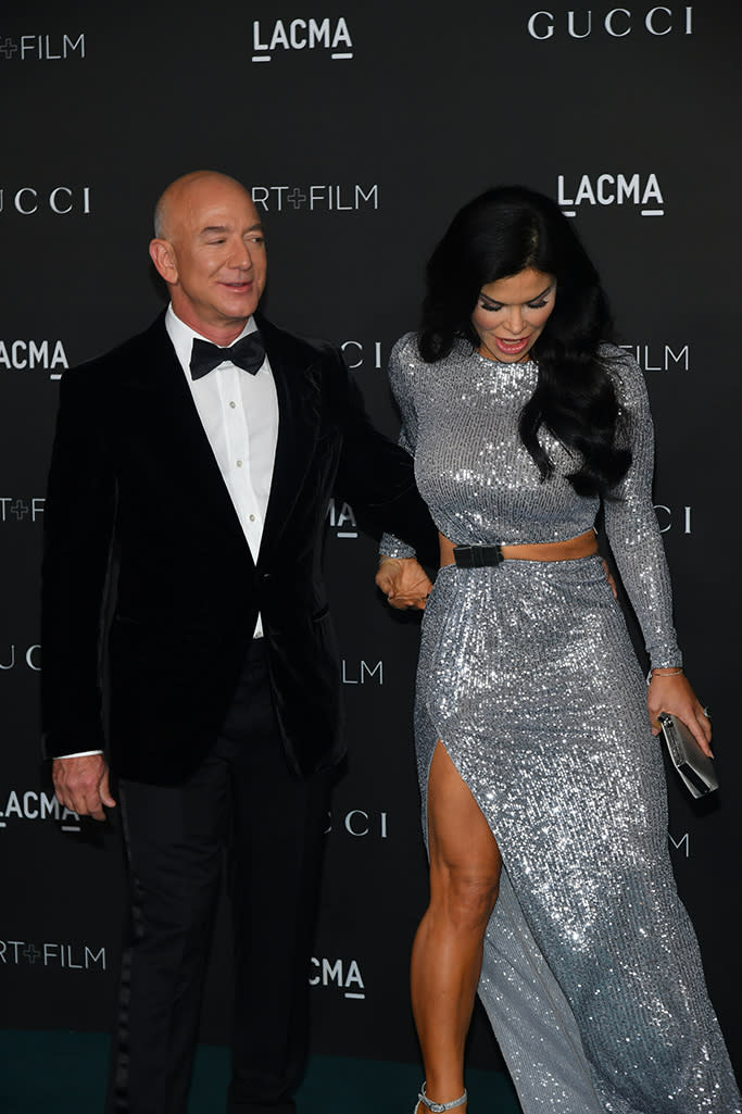 Jeffrey Bezos and Lauren Sanchez at the LACMA Gala. - Credit: Michael Buckner for Variety