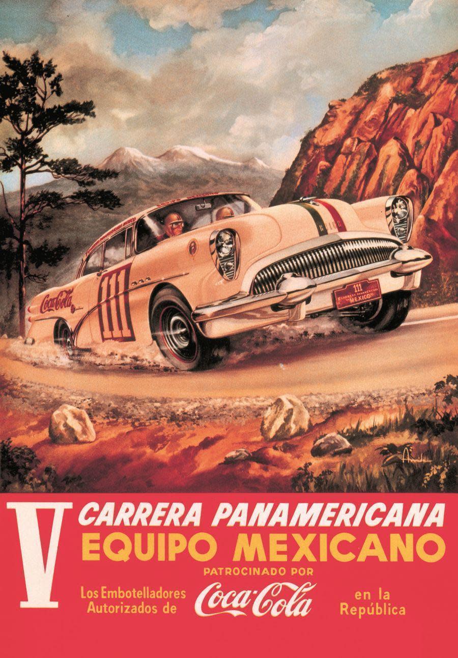 墨西哥卡萊拉泛美公路賽（Carrera Panamericana）的廣告海報。