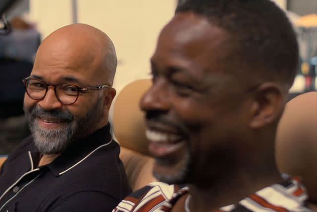 <p>Amazon/Orion Pictures</p> Jeffrey Wright and Sterling K. Brown in 'American Fiction'