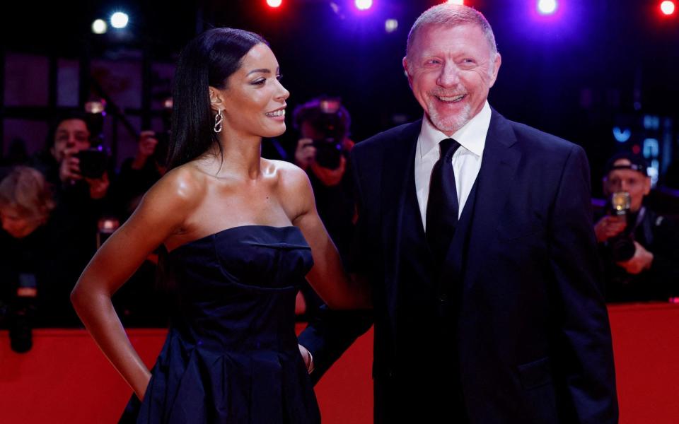 Becker and Lilian at the screening of 'Boom! Boom! The World vs. Boris Becker' in Berlin - Reuters