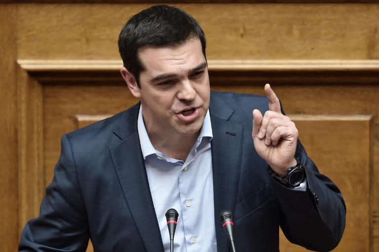 A defiant Greek Prime Minister Alexis Tsipras told lawmakers late on Monday he wanted a deal but would not submit to creditors unconditionally