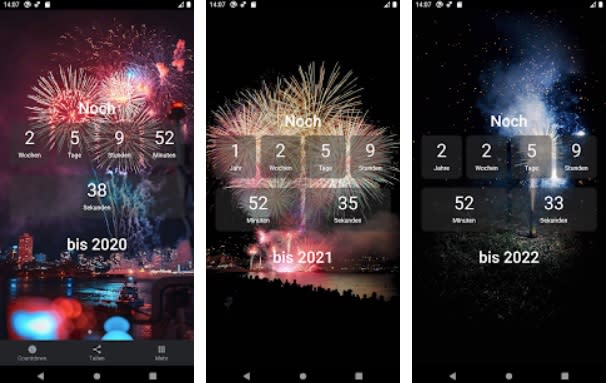 Silvester Countdown 2021. (Bild: Google Play)