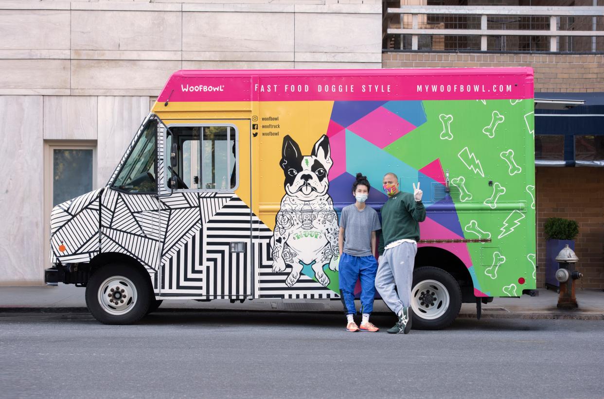 Husband and wife Ron and Solo Holloway own Woofbowl, a popular food truck for dogs.