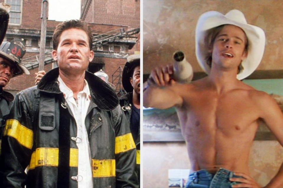 Side-by-side screenshots from "Backdraft" and "Thelma & Louise"