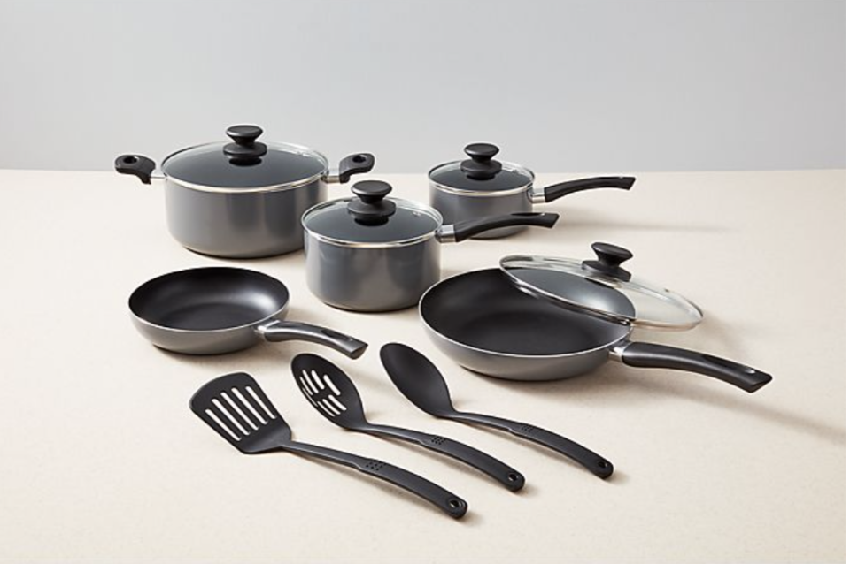 8) Simply Essential™ Nonstick Aluminum 12-Piece Cookware Set