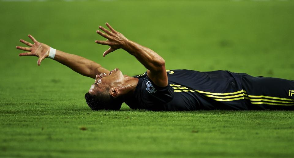 Cristiano Ronaldo sah im Spiel gegen Valencia die Rote Karte. (Bild: Getty Images)