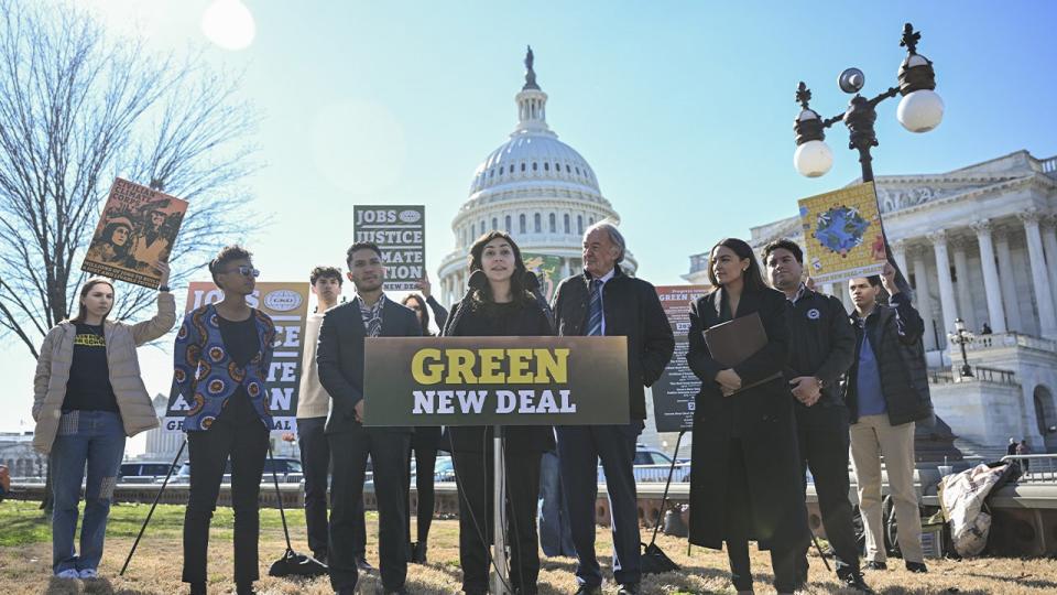 Climate activists near Capitol Hill